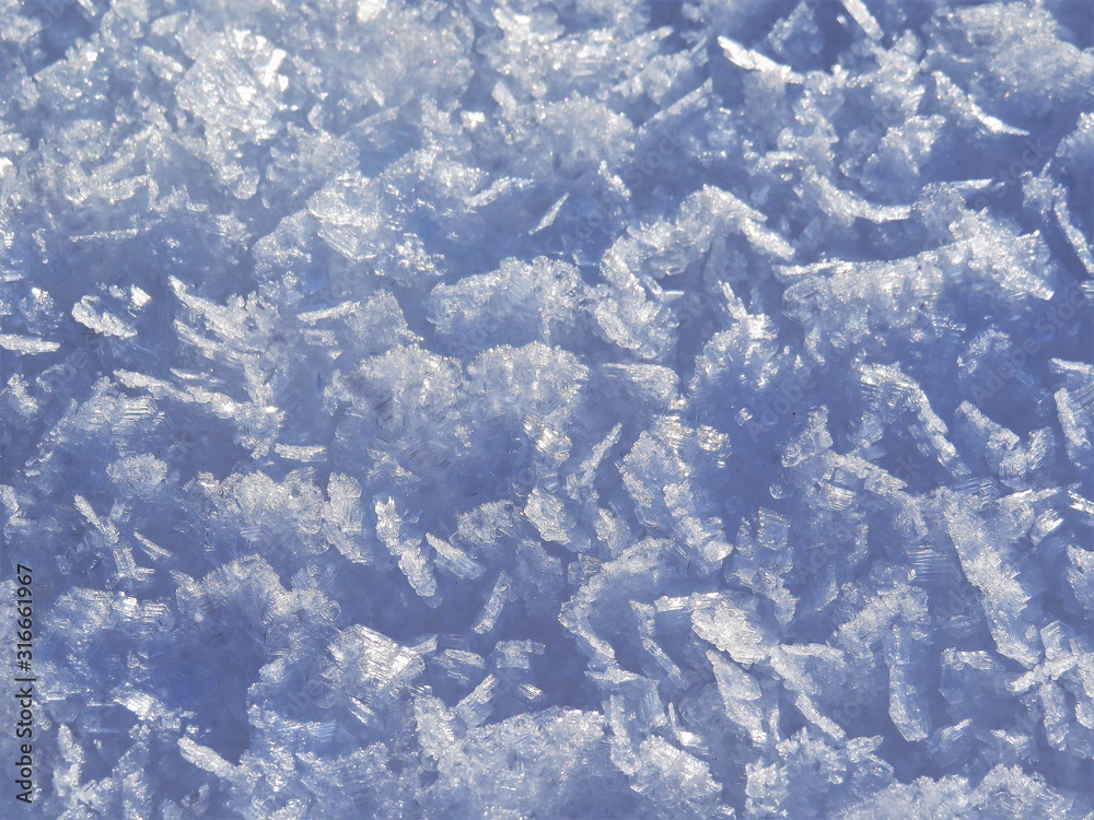 Obraz premium snow layer in close up