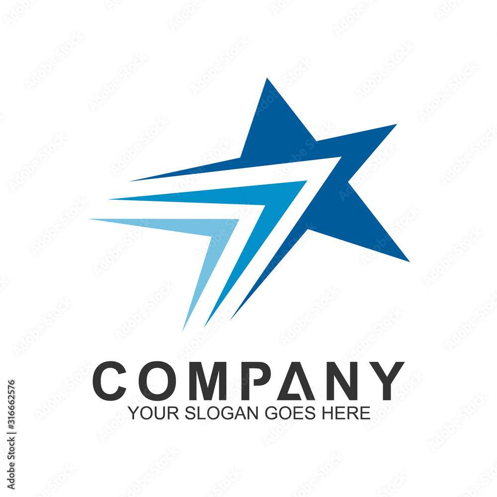 star with fast arrow logo design template star with fast arrow logo design template