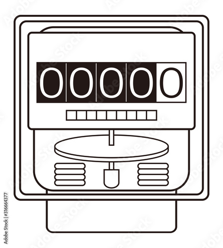 電気メーター アイコン イラスト ベクター
