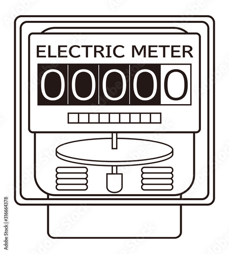 電気メーター アイコン イラスト ベクター