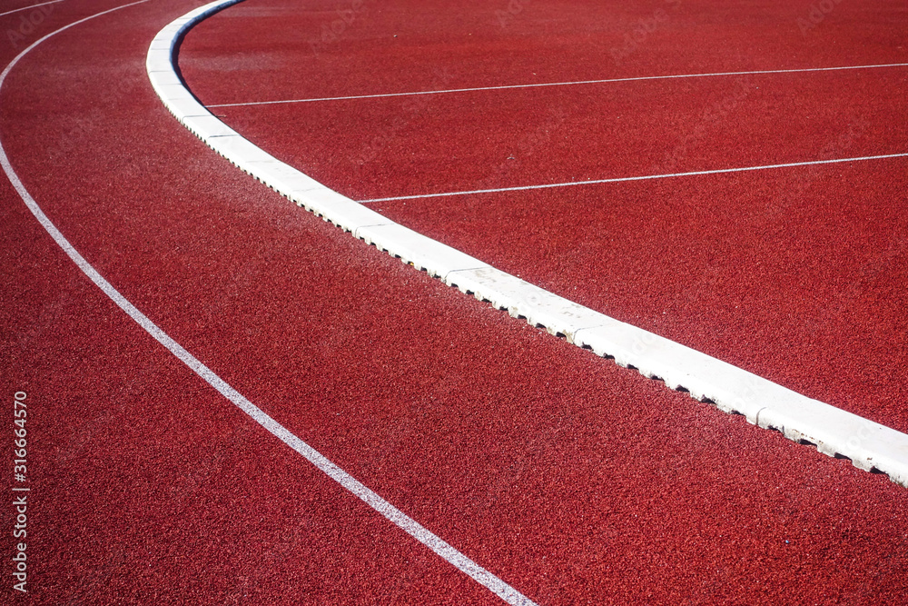 Fototapeta premium Sport running track for running and jogging for excercise and competition.