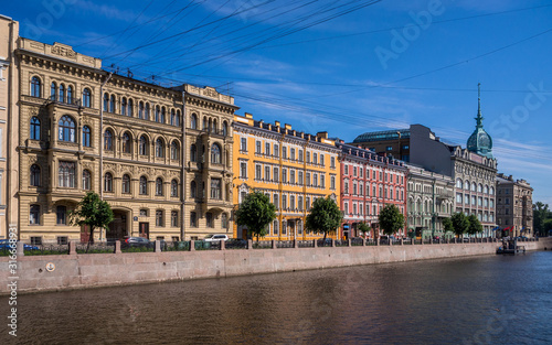 St Petersburg Streetscape - Houses by the Canal, Russia