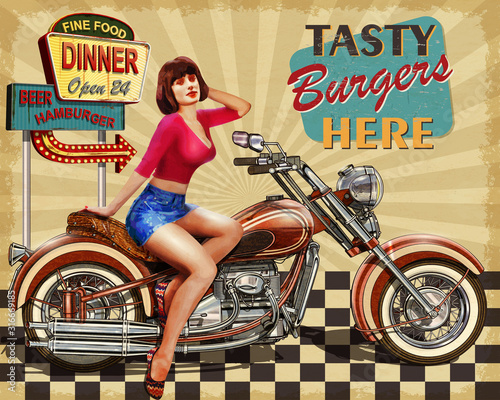 Diner  vintage poster