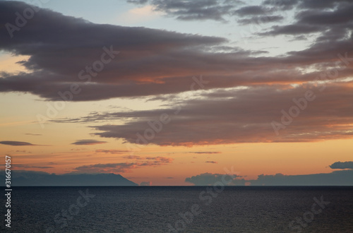 View of lake Baikal near Khuzhir village at Olkhon island. Olkhonsky district. Irkutsk oblast. Russia