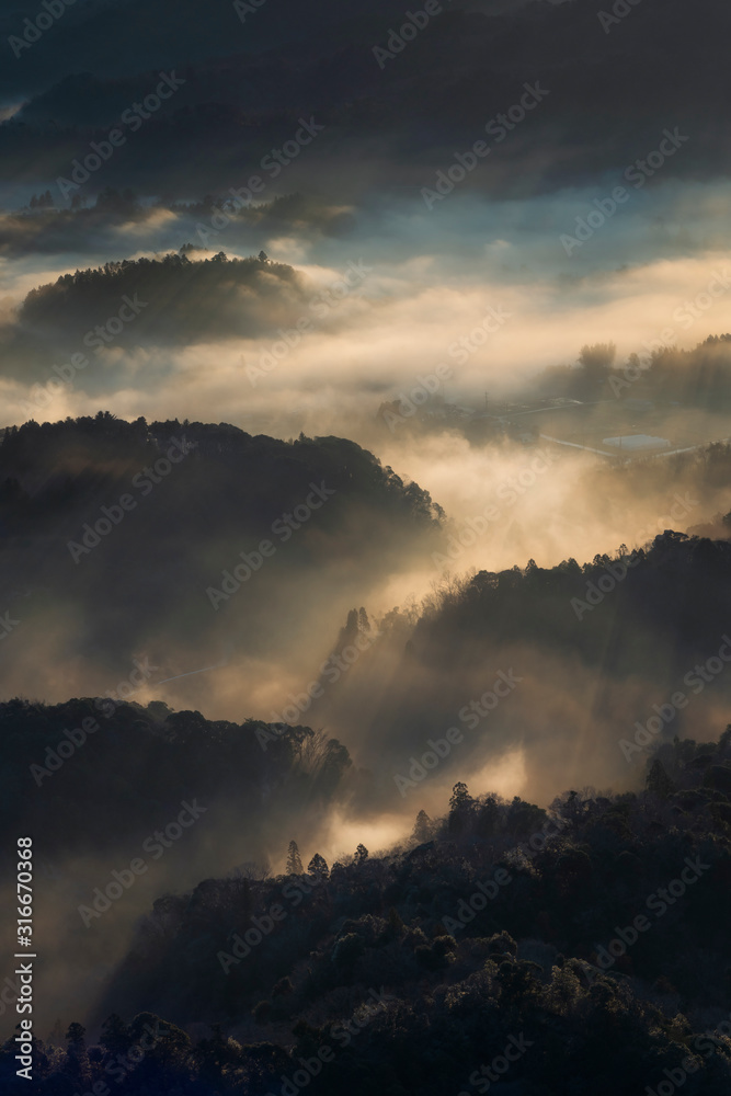 千葉の九十九谷で見ることのできる雲海 千葉の九十九谷で見ることのできる雲海