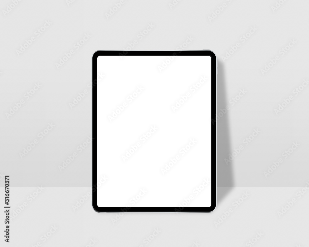 Modern tablet with blank white screen. Tablet mockup on minimal background. Modern tablet display mockup scene. Mockup scene. Photo mockup with clipping path. Modern tablet with blank white screen. Tablet mockup on minimal background. Modern tablet display mockup scene. Mockup scene. Photo mockup with clipping path.