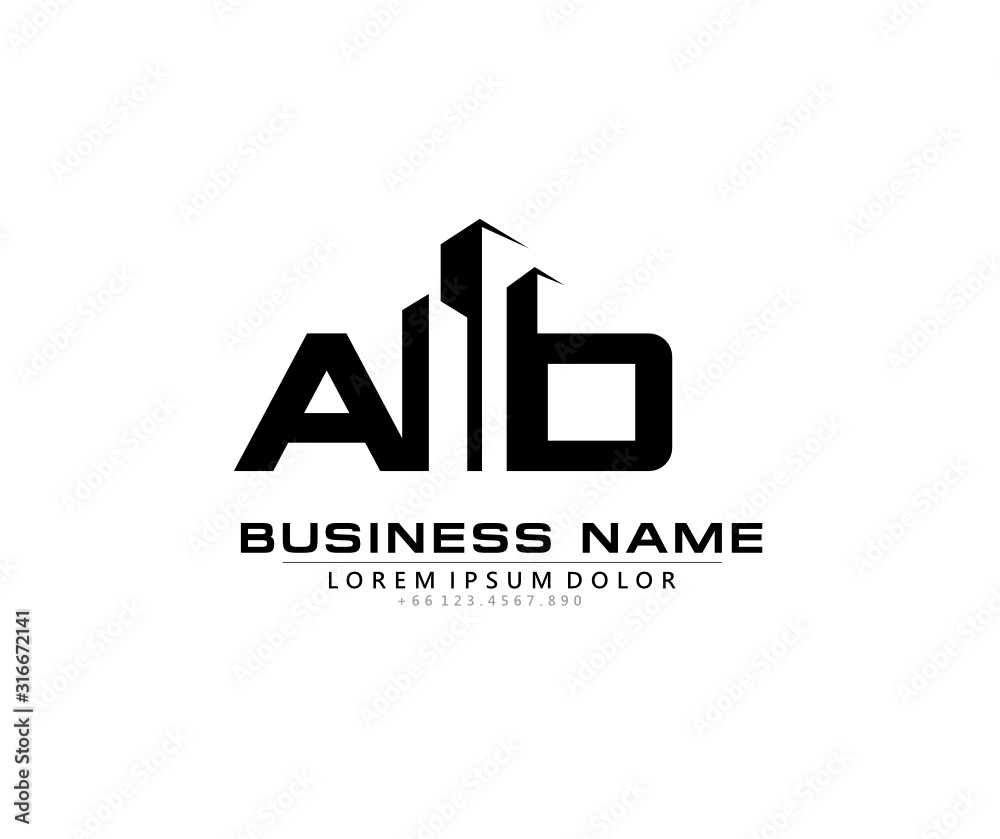 A D AD Initial building logo concept