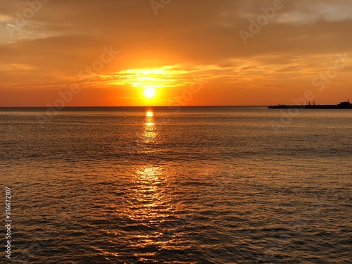 sunset at the sea