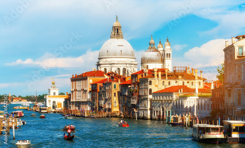 View of Grand Canal and Basilica Santa Maria della Salute in Venice, Italy © kucherav
