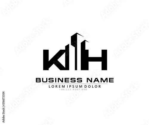 K H KH Initial building logo concept Free Download K H KH Initial building logo concept - GFXLoad