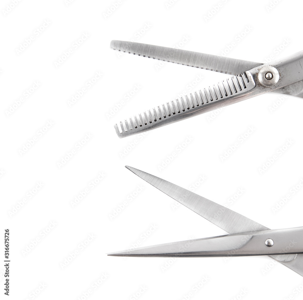 Scissors for haircuts isolated on a white background Scissors for haircuts isolated on a white background