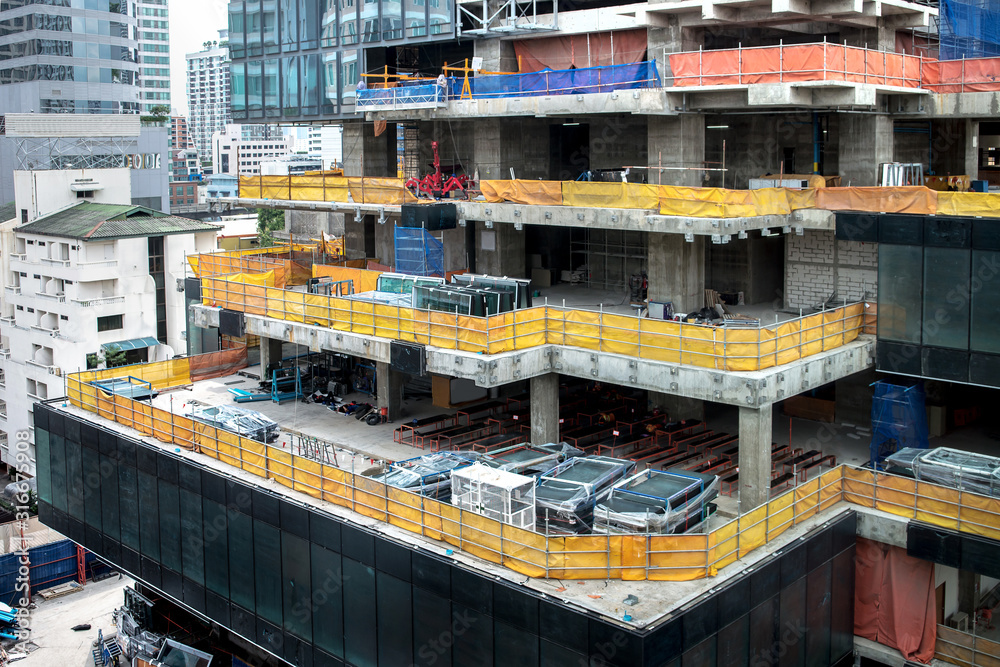 Naklejka premium Building construction site