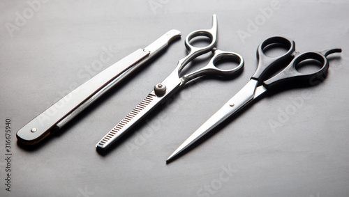 Scissors for haircuts. Professional tool
