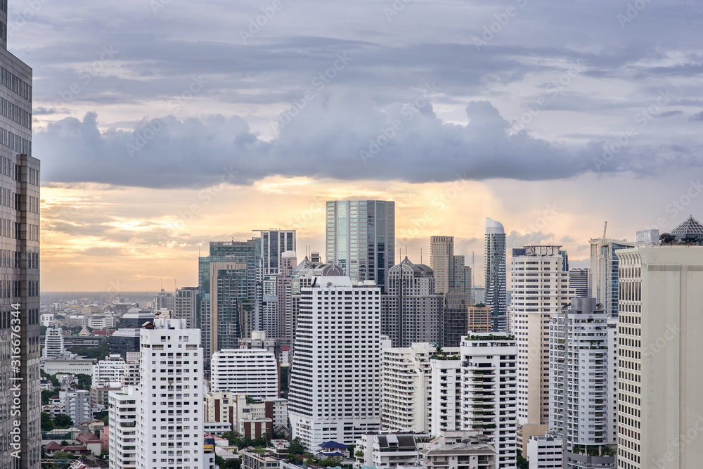 Bangkok city under the cloud