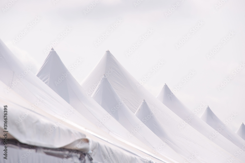 top of large white tent top of large white tent