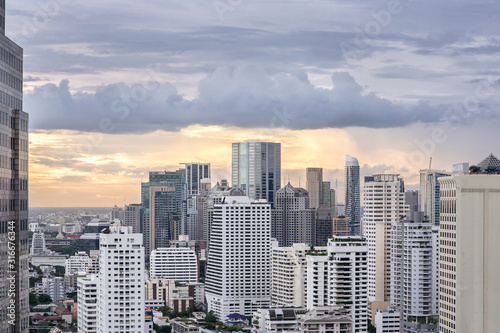 Bangkok city under the cloud © lmanju