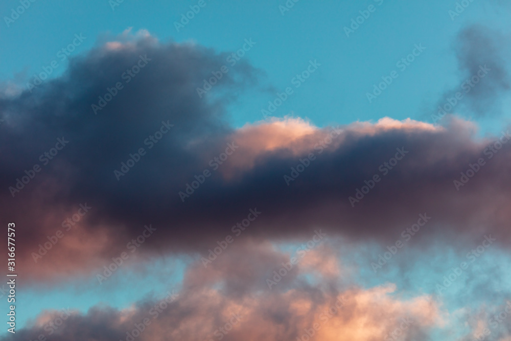 Colorful clouds at dawn of the sun Colorful clouds at dawn of the sun