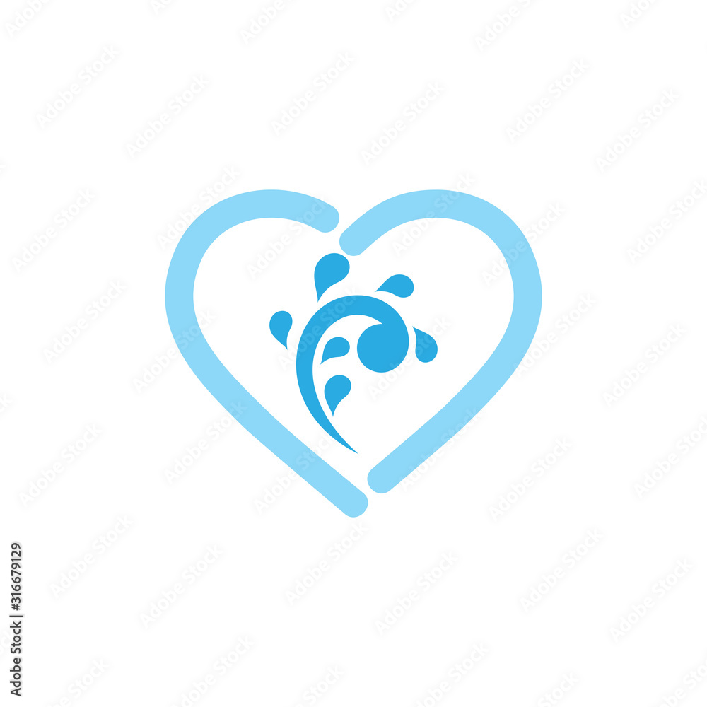 love water source symbol vector love water source symbol vector