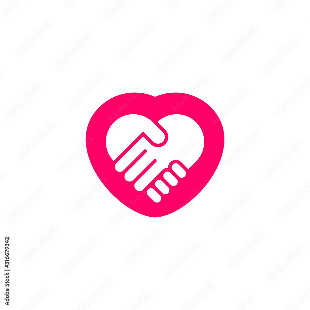 symbol vector of hand care lovely clear geometric design