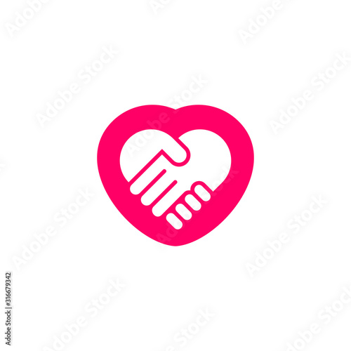 symbol vector of hand care lovely clear geometric design
