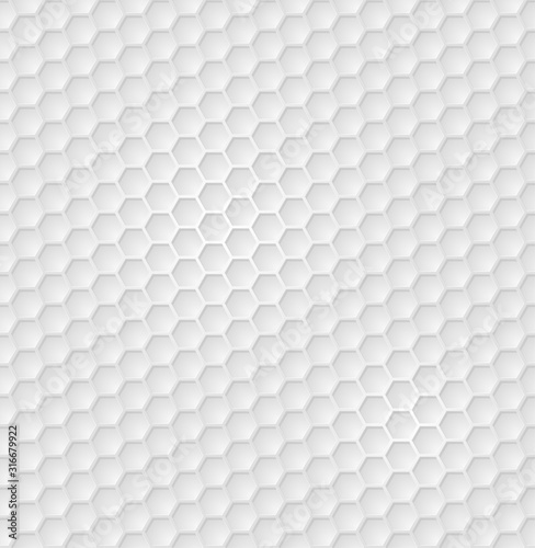 Fototapeta Naklejka Na Ścianę i Meble -  Vector abstract white hexagon seamless pattern eps