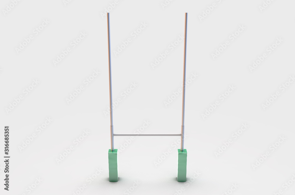 Rugby Posts Isolated on White Rugby Posts Isolated on White