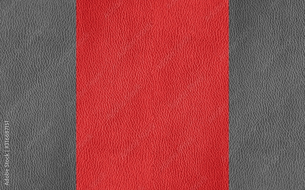 Genuine Leather. Red and gray. The texture of the leather material. Two colors. Genuine Leather. Red and gray. The texture of the leather material. Two colors.