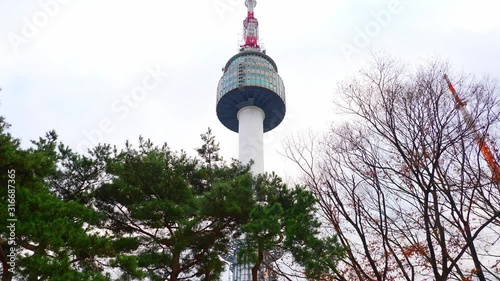 Namsan tower / seoul towwer South Korea. famous korean tourist landmark photo