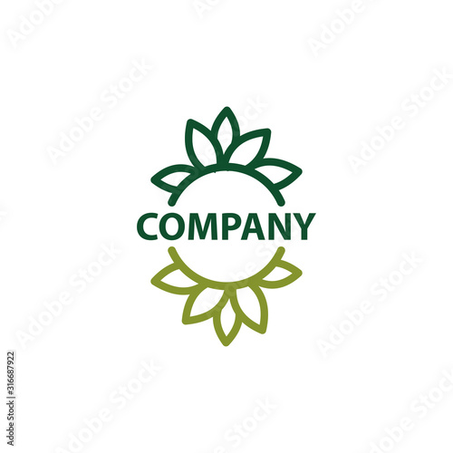 eco green logo template design vector icon illustration