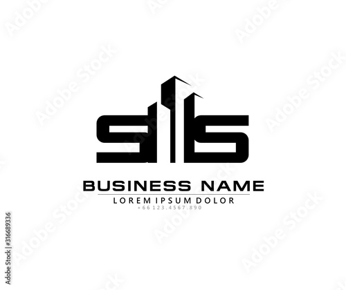 S SS Initial building logo concept
