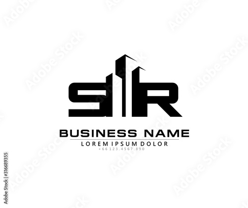 S R SR Initial building logo concept