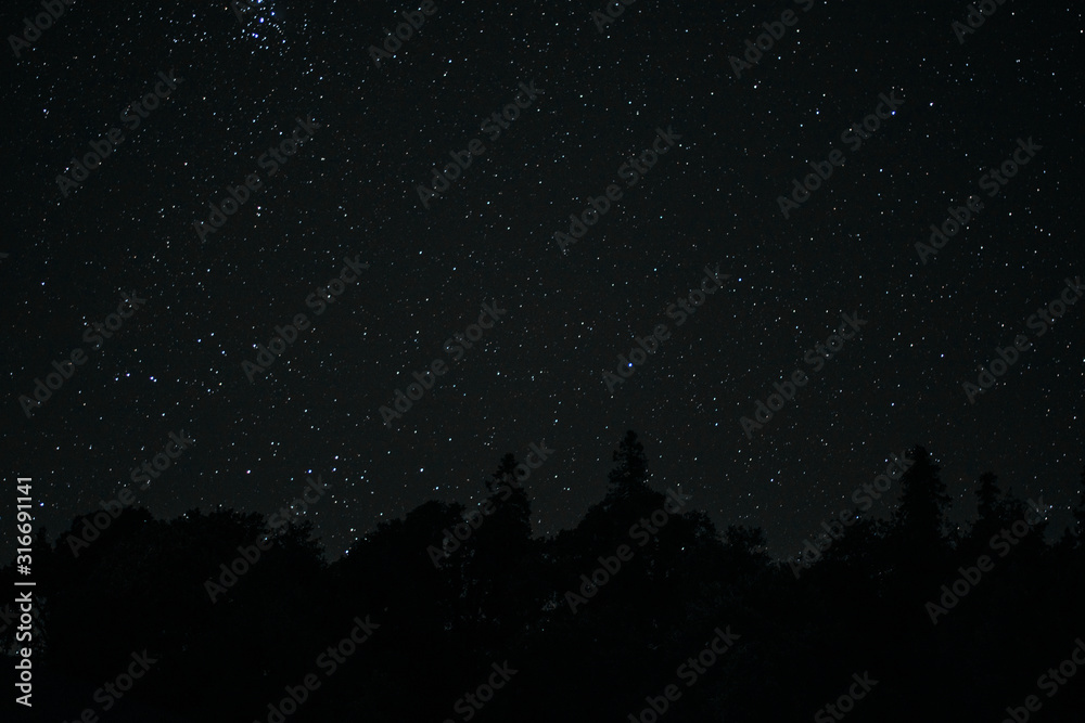 Moon and Stars in Uttarakhand, India Moon and Stars in Uttarakhand, India