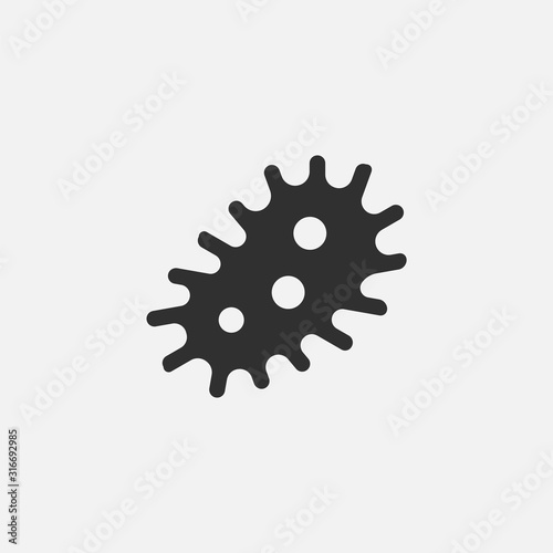 Microbe, bacterium icon isolated on white background. Vector illustration.