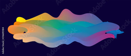 Abstract wavy colourful bac...