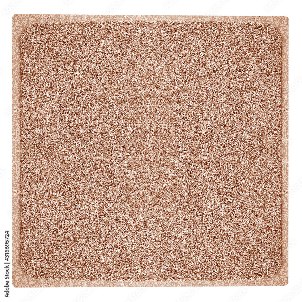 Fototapeta premium brown mat isolated on white background with clipping path