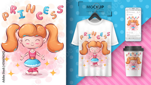 Cute girl poster and merchandising