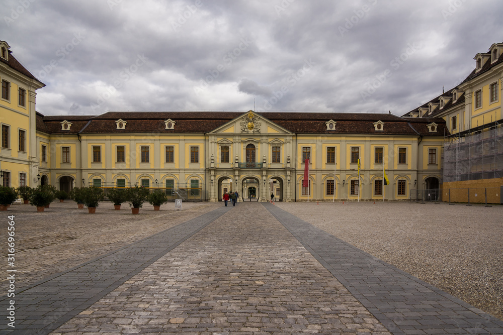 old baroque castle in ludwigsburg