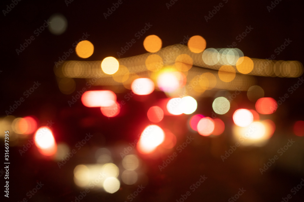 Blur image of city lights in the night. Blur image of city lights in the night.