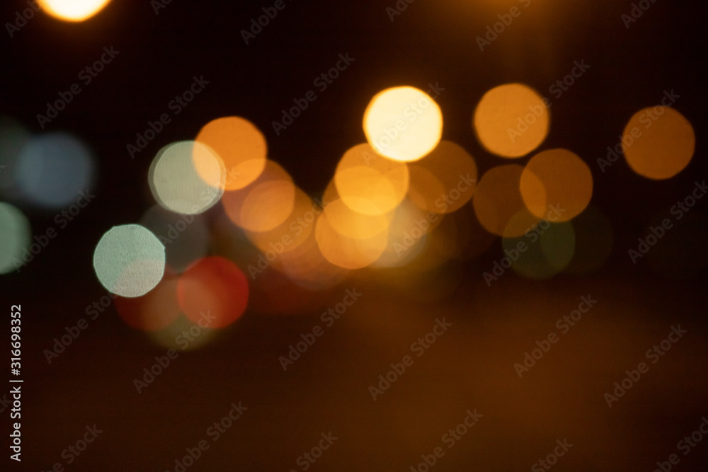 Fototapeta premium Blur image of city lights in the night.