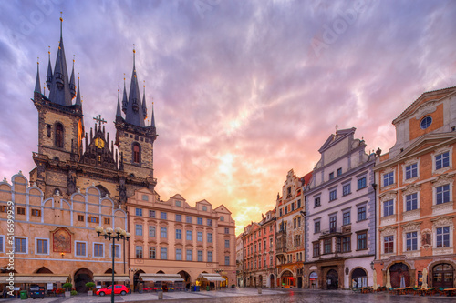 The Church of Our Lady before Tyn in the Old Town Square, Prague, Czech Republic, Europe. © phant