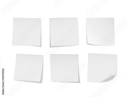 White sticky notes set. Suitable for notes, advertising, and other © Rendix Alextian