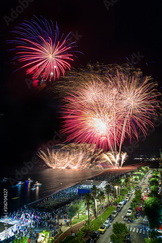 Quadro su tela Fireworks - Festa della Madonna a mare di Catanzaro