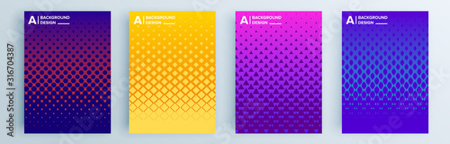 Modern abstract covers set, minimal covers design. Colorful geometric background, vector illustration.