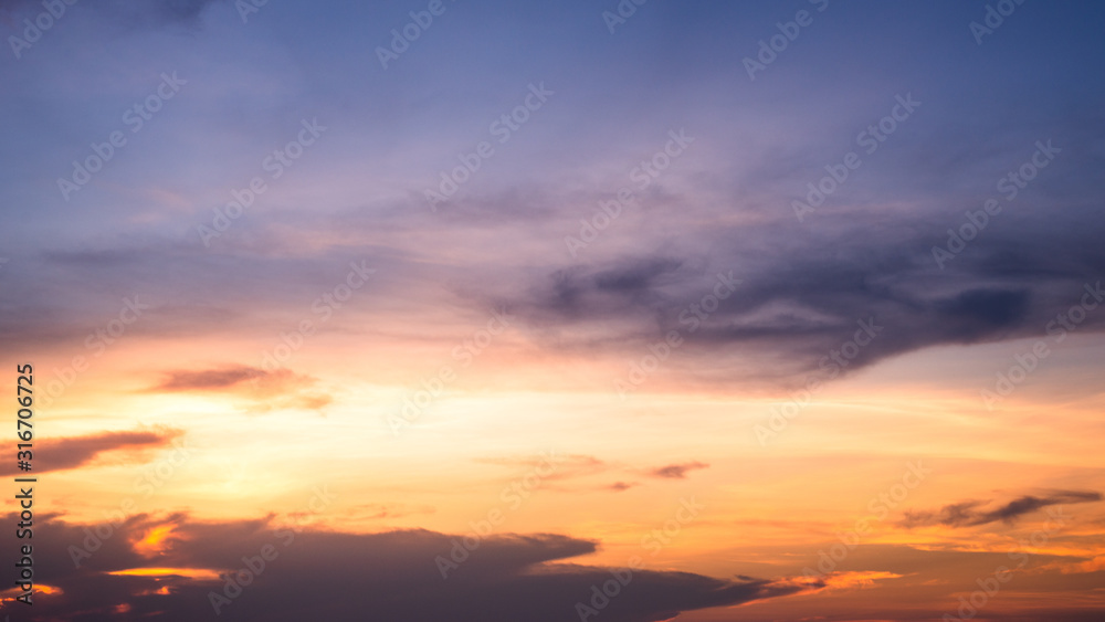 sunset in the sky background