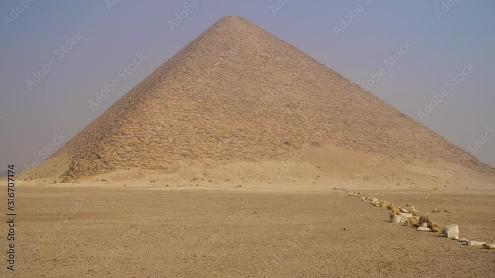 Red Pyramid. The Red Pyramid, also called the North Pyramid, is the largest of the three major pyramids located at the Dahshur necropolis in Cairo, Egypt. Red Pyramid. The Red Pyramid, also called the North Pyramid, is the largest of the three major pyramids located at the Dahshur necropolis in Cairo, Egypt.