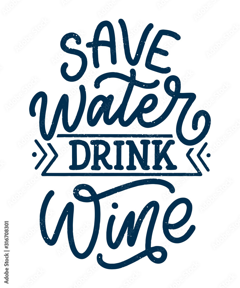 Wine lettering composition in modern style. Alcohol beverage bar drink concept. Vintage typography for print or poster. Vector Wine lettering composition in modern style. Alcohol beverage bar drink concept. Vintage typography for print or poster. Vector