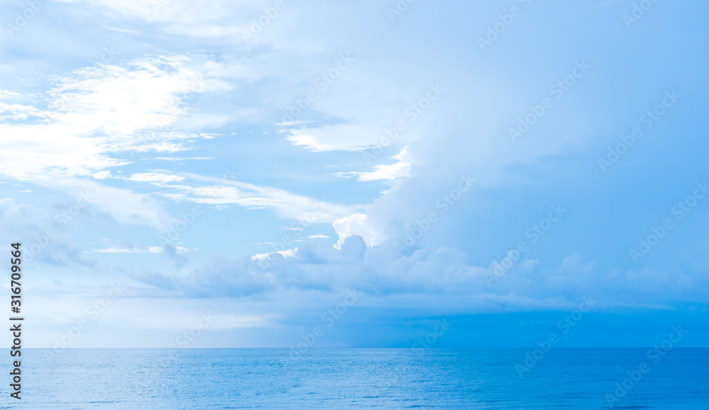 sea and blue sky background