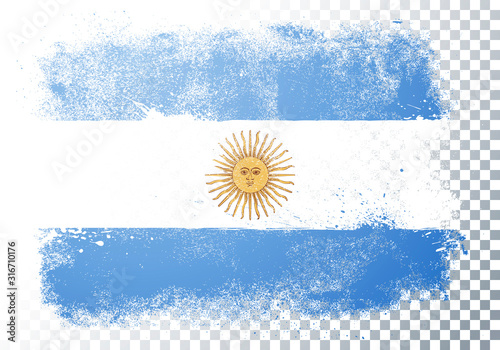 Vector Illustration Abstract Grunge Flag Of Argentina photo