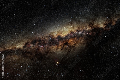 Bild auf Leinwand Center of Milky Way  Namibia