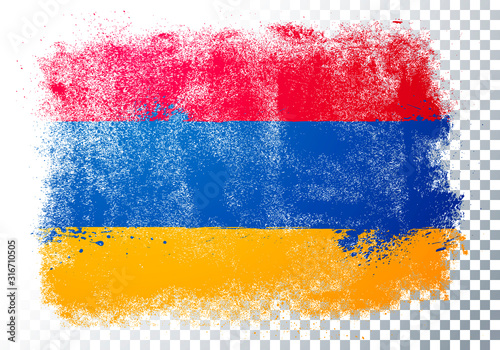 Vector Illustration vintage grunge texture flag of armenia